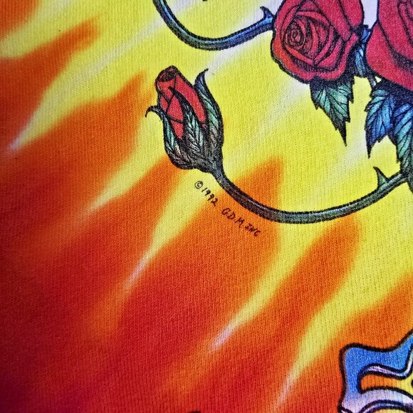 1992 Grateful Dead Space Your Face Liquid Blue Tie Dye Shirt Large Vintage - Picture 6 of 16